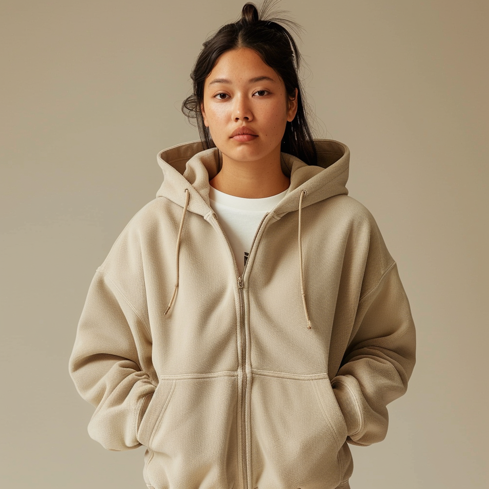 Titan Oversized Zip Hoodie with Pocket Sewing Pattern (PDF +